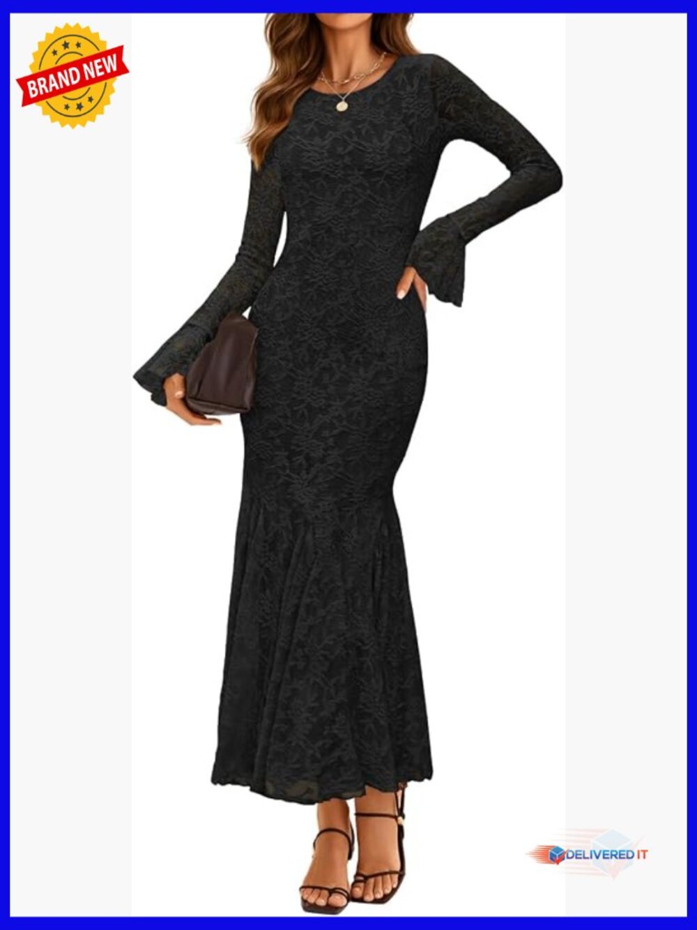 Long Sleeve Bodycon Mermaid Maxi Dress Fall Fashion Sexy Cocktail Party